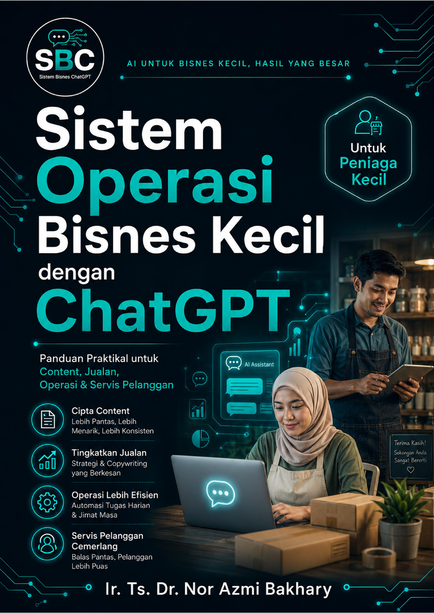 Muka depan eBook Sistem Operasi Bisnes Kecil dengan ChatGPT