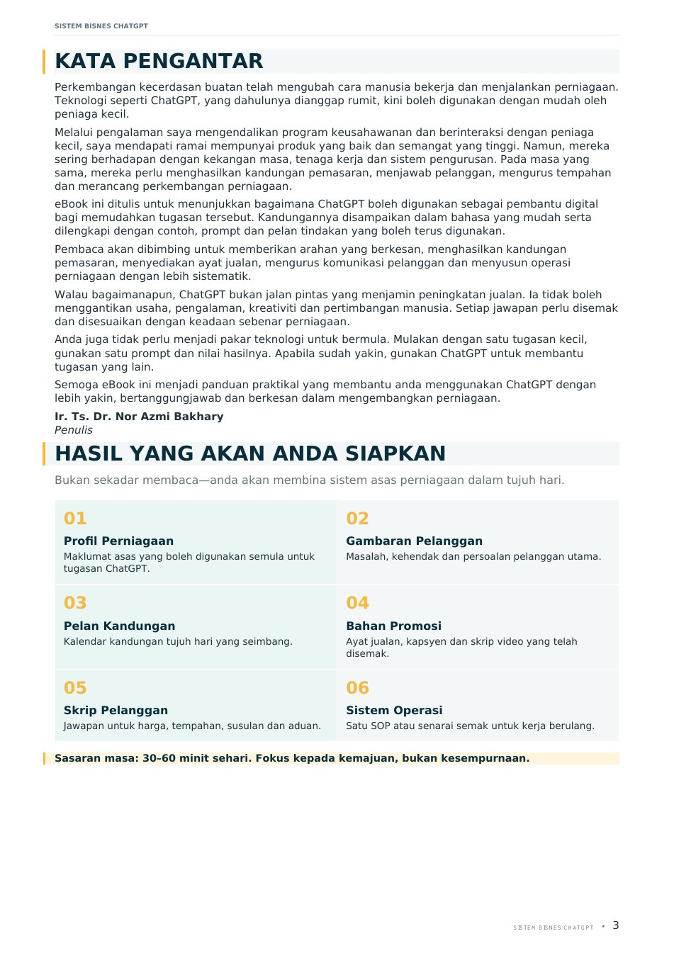 Pratonton halaman hasil yang akan disiapkan